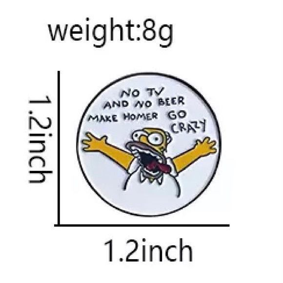 6/$30 The Simpsons Make Homer Go Crazy Enamel Pin - Picture 2 of 2